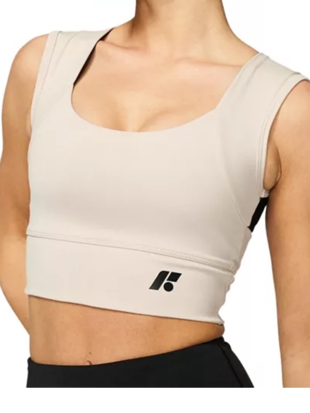 Forme Power Bra Black & Ecru Posture Correcting Top XXL